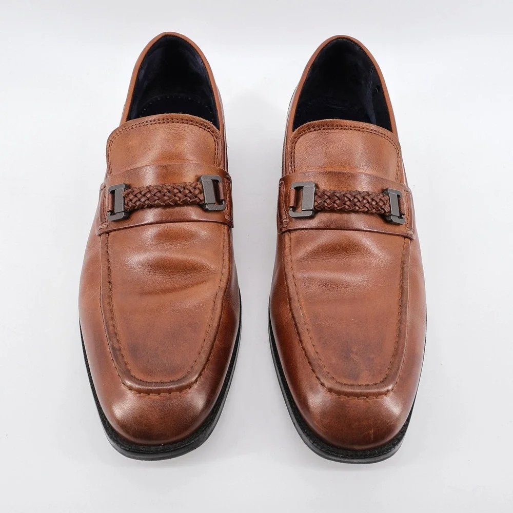 Cole Haan Grand 360 WARNER Bit Braided Strap Loafers British Tan Mens 9.5‎ M